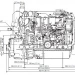 Yanmar 4JH5-HTE Boat Engine Side View
